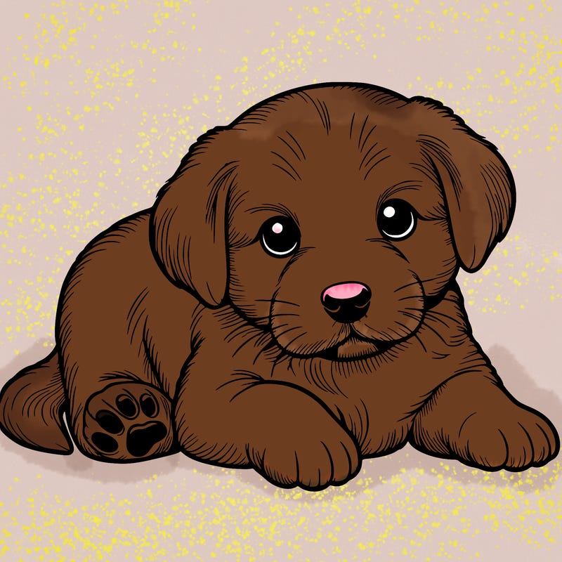 a cute realistic puppy