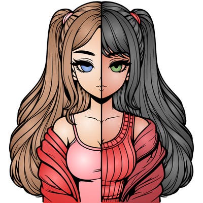 realistic girl split