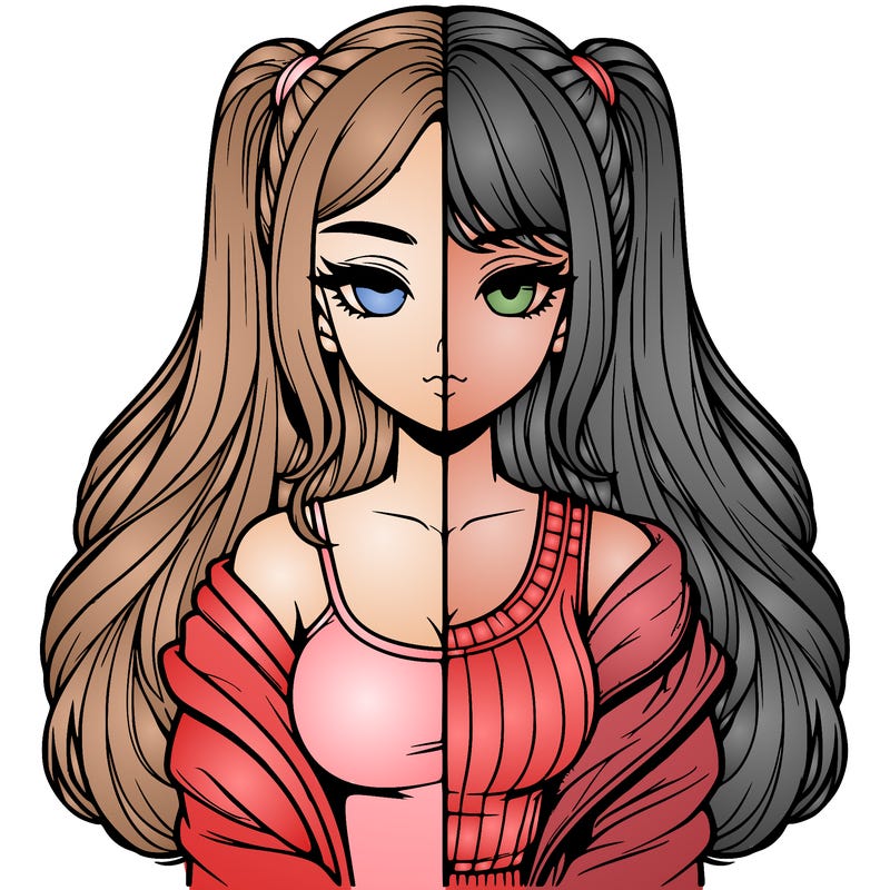 realistic girl split