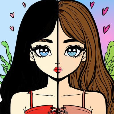 realistic girl split