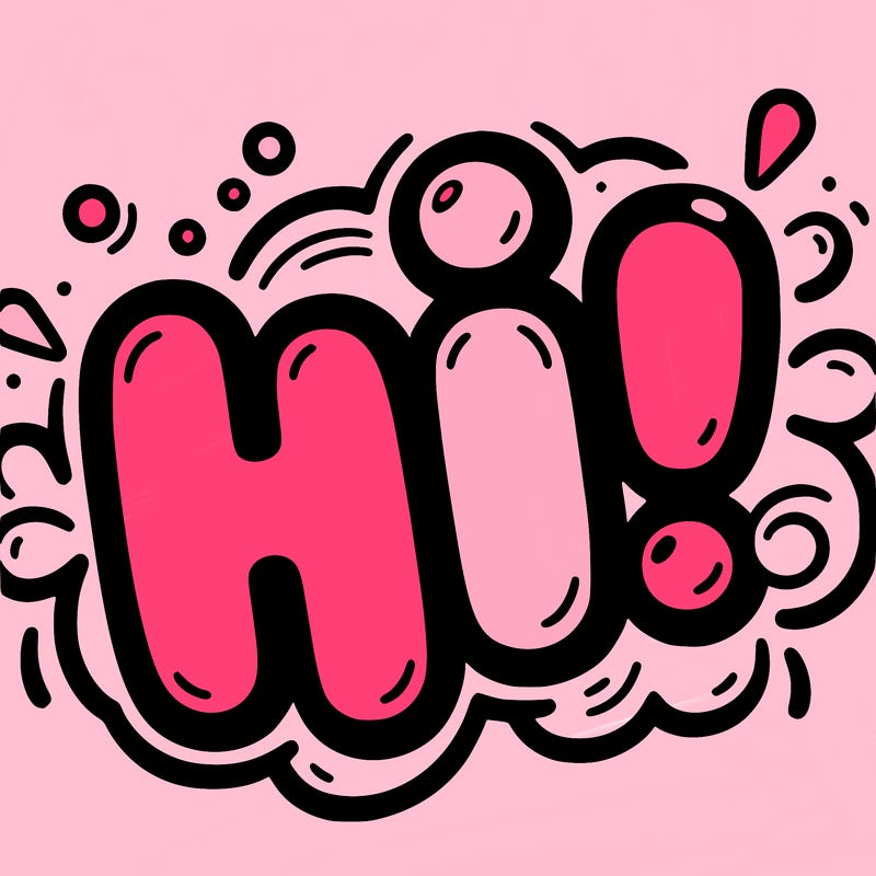 bubble letters hi!