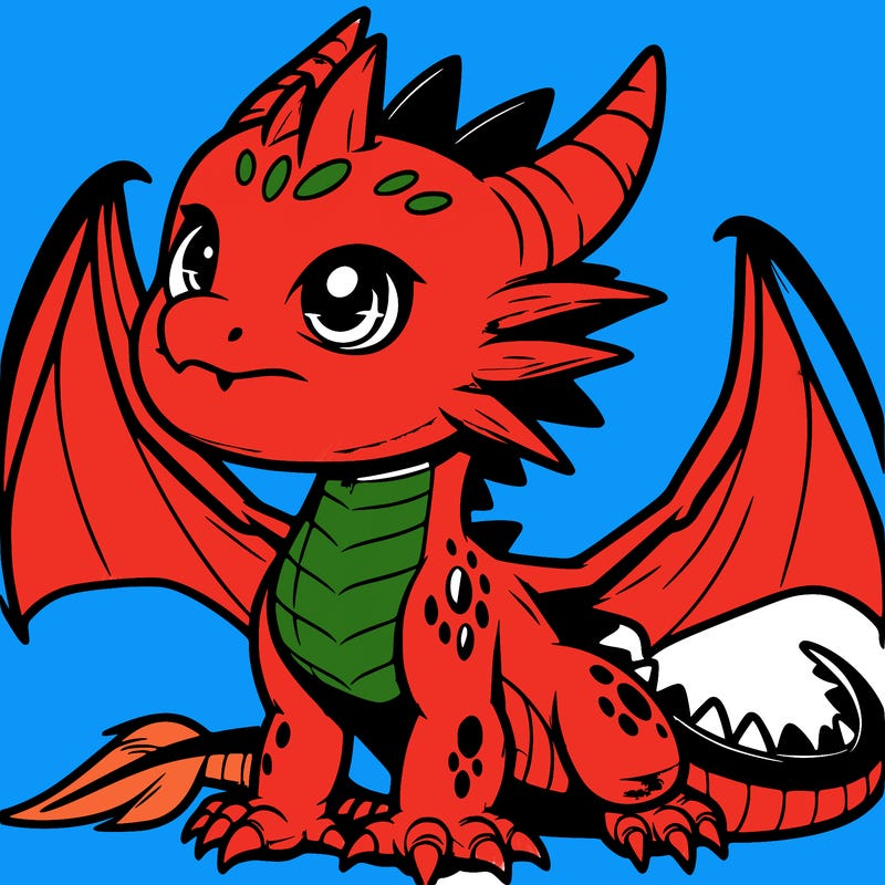 fierce baby night dragon