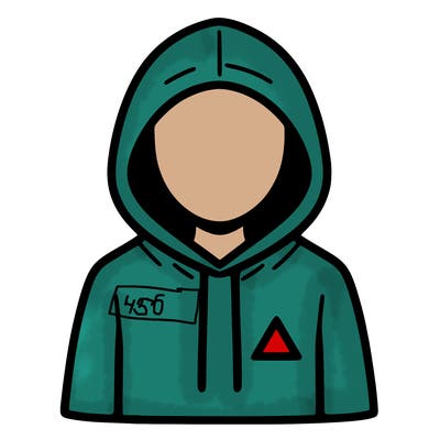 a person with non face waering a hoodie with a small triangle symbol