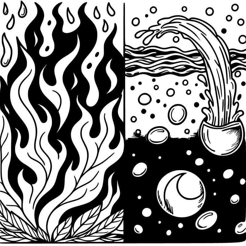 fire and water realistic