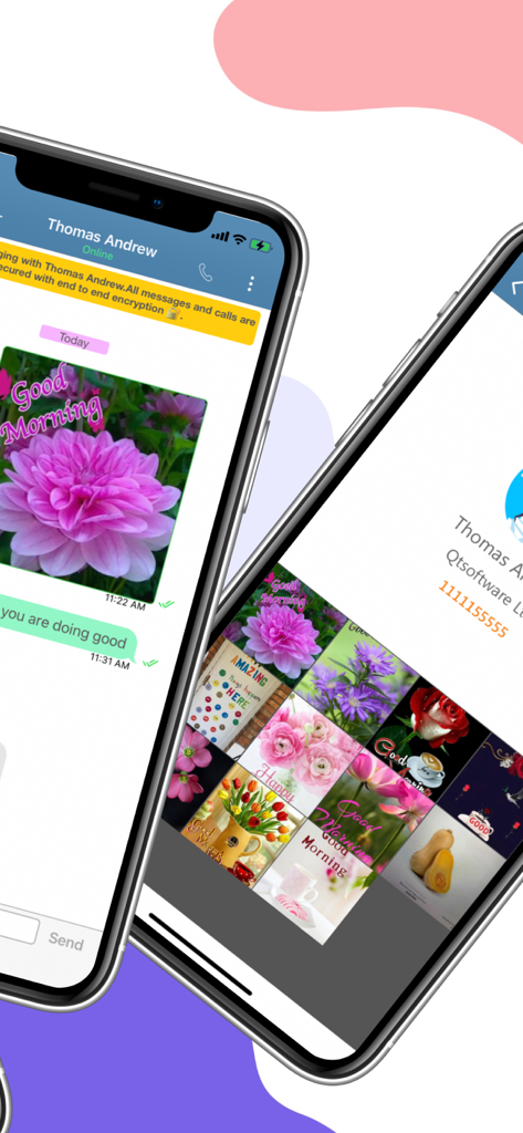 QTConnect - Secure messaging interface in QTConnect with end to end encryption and chat profile