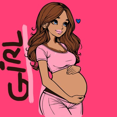 realistic pregnant girl