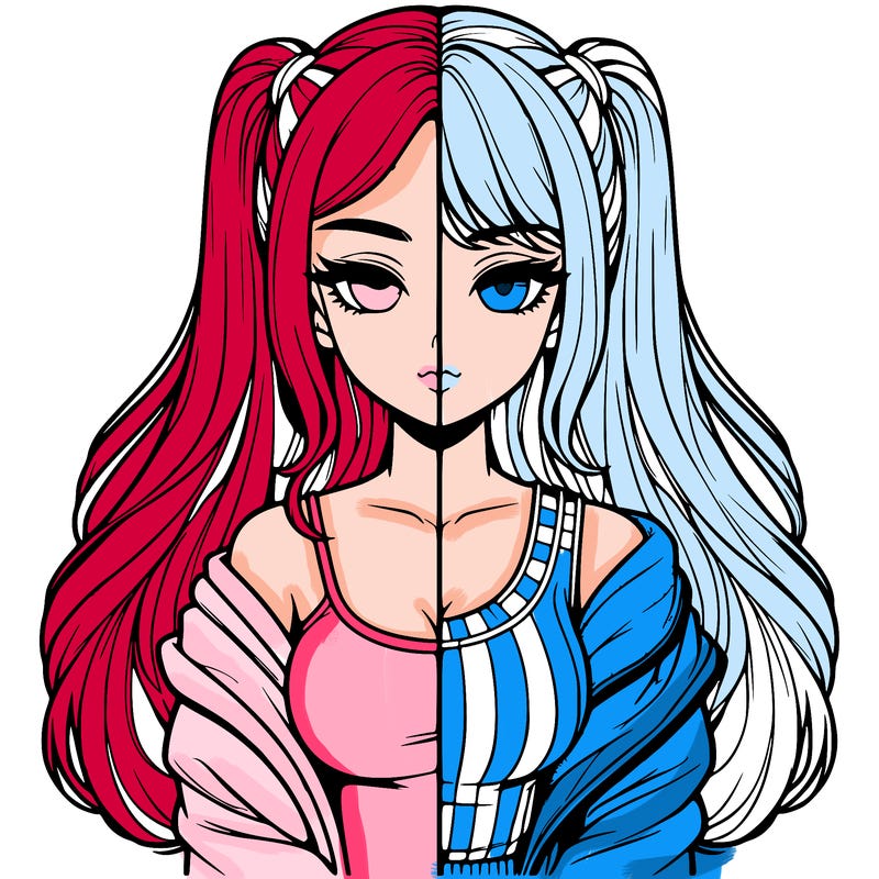 realistic girl split