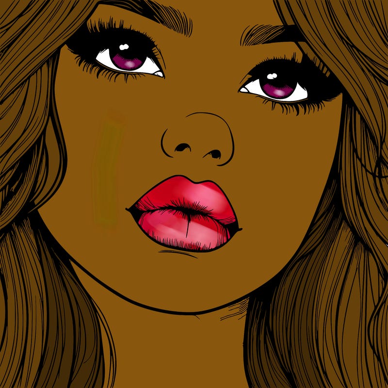 really realistic girl with lips