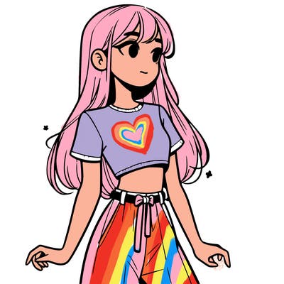 girl in a cute crop top