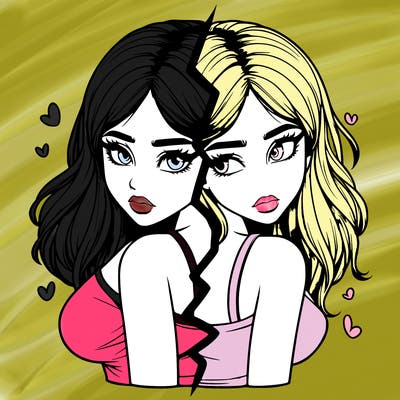 realistic girl split