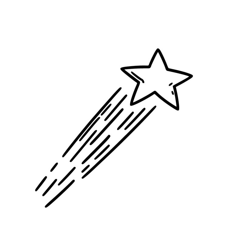 a shooting star in the sky
