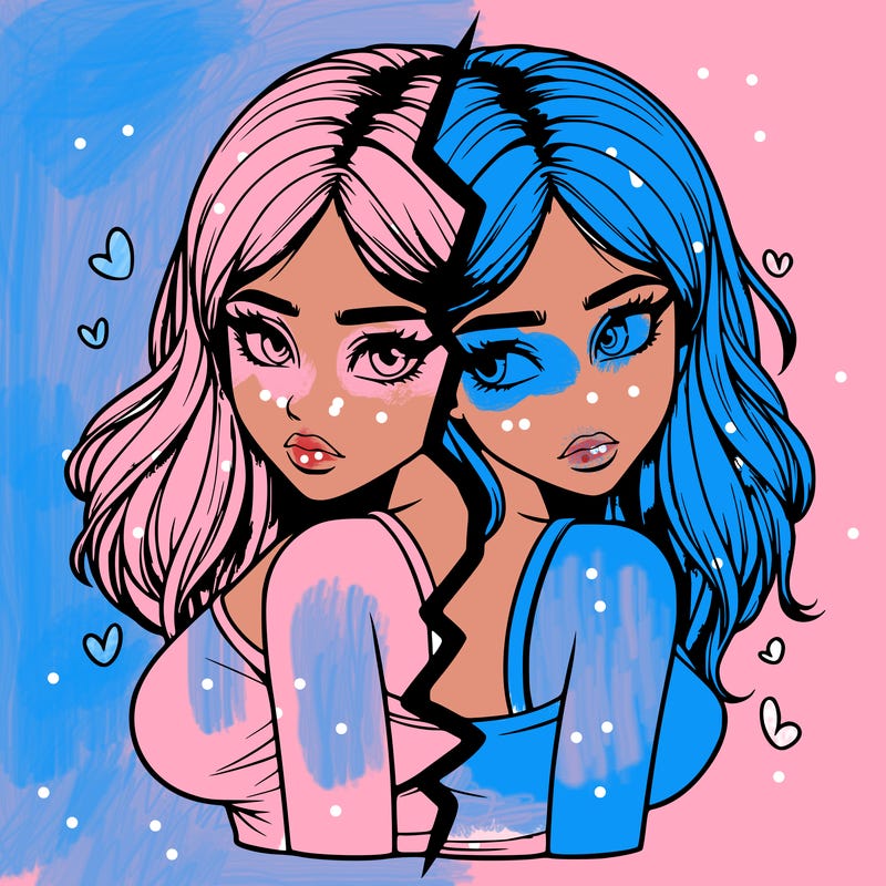 realistic girl split