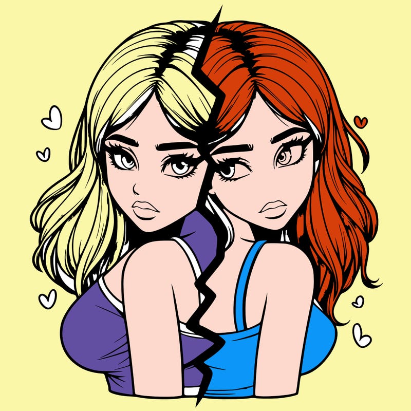 realistic girl split