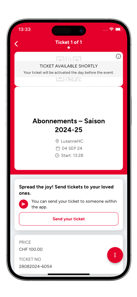 LHC Tickets - Digitale Saisonkarte und Ticketübertragungsfunktion in der mobilen App LHC Tickets.