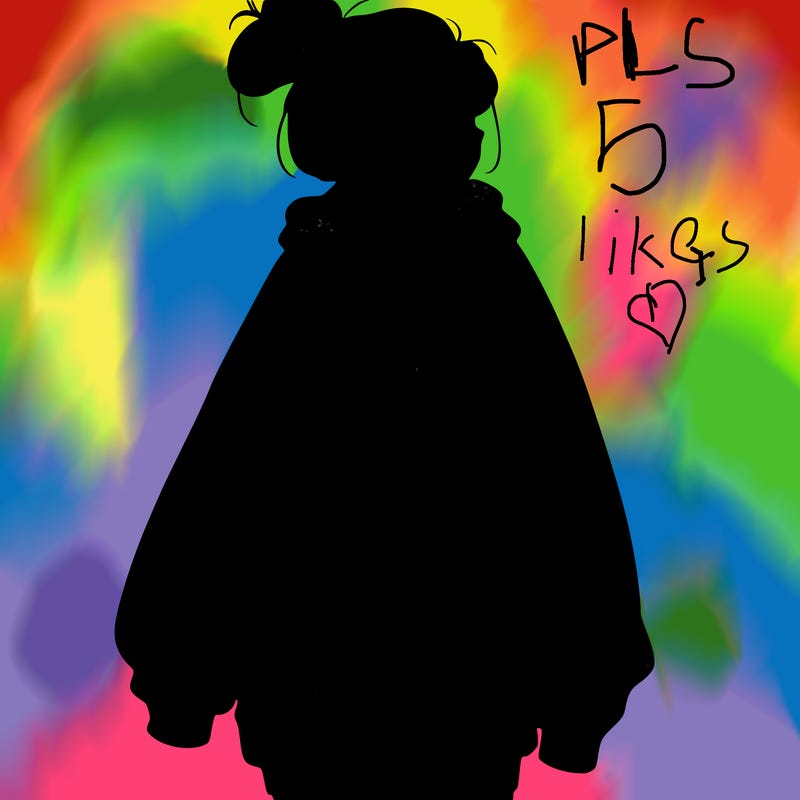 realistic girl with a oversized sweatshirt on and a bun