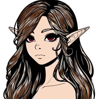 elf girl realistic dark fantasy