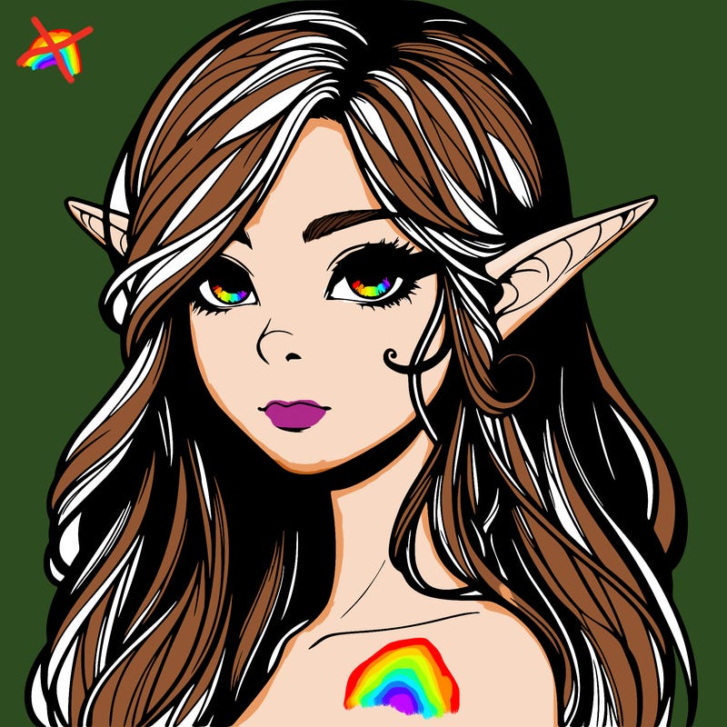 elf girl realistic dark fantasy