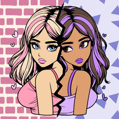 realistic girl split