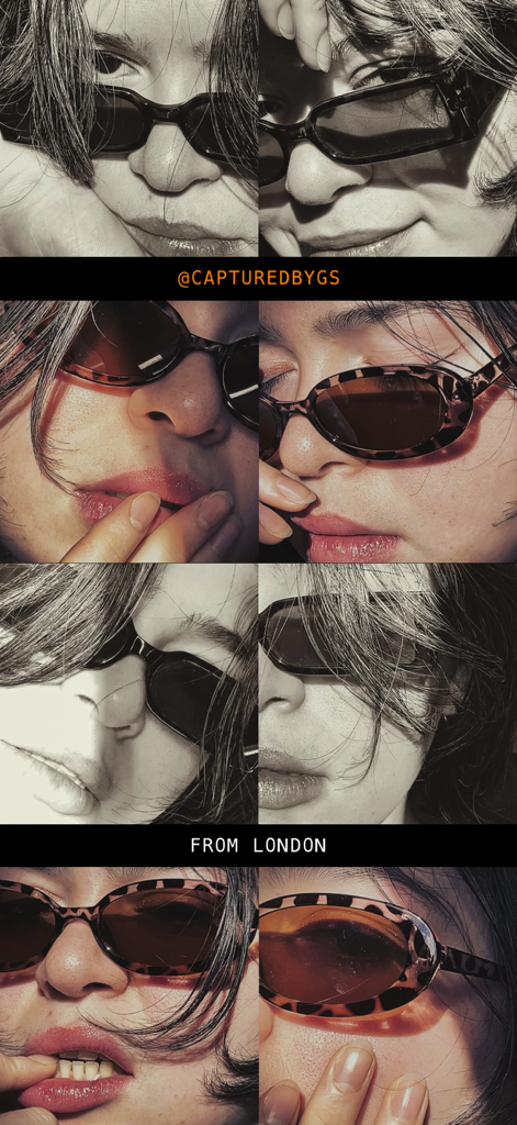 Retrica: Vintage Camera Studio - A vintage style photo collage of close up portraits with film grain and analog filters