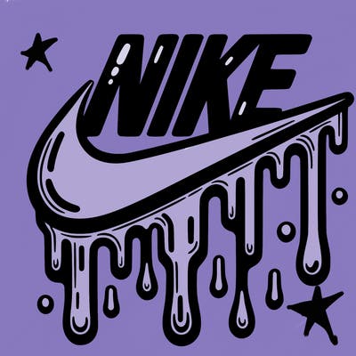 dripping nike logo