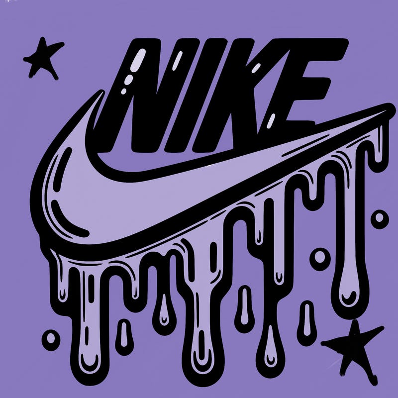 dripping nike logo