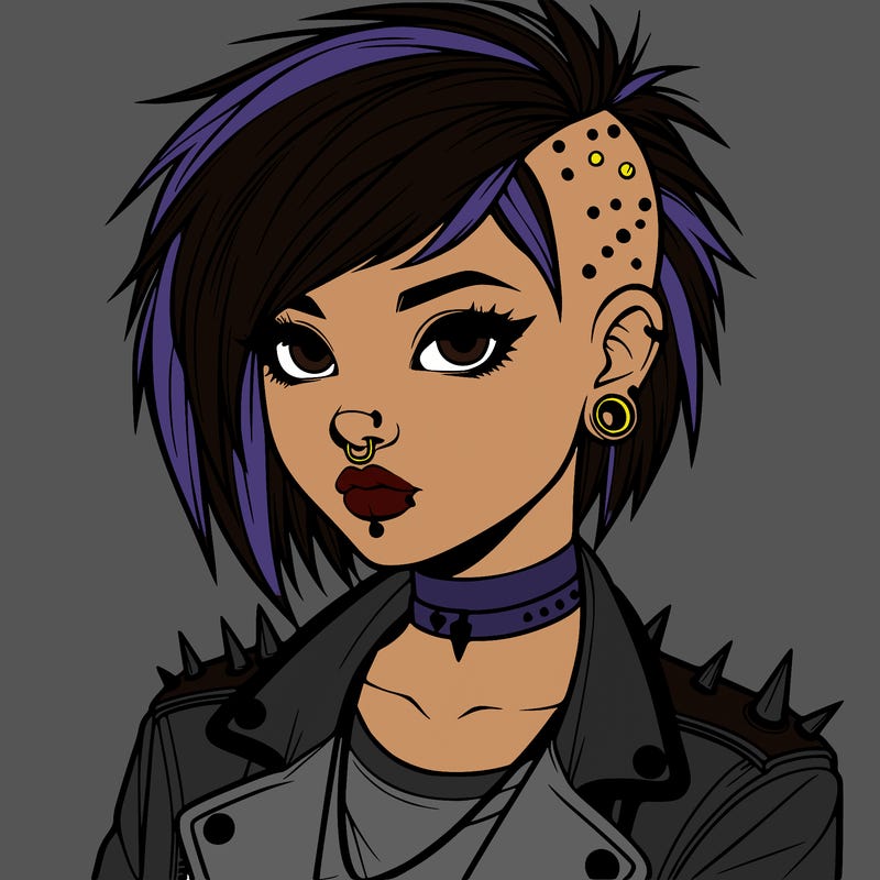 realistic punk girl