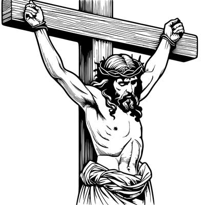 jesus realistic on the cross