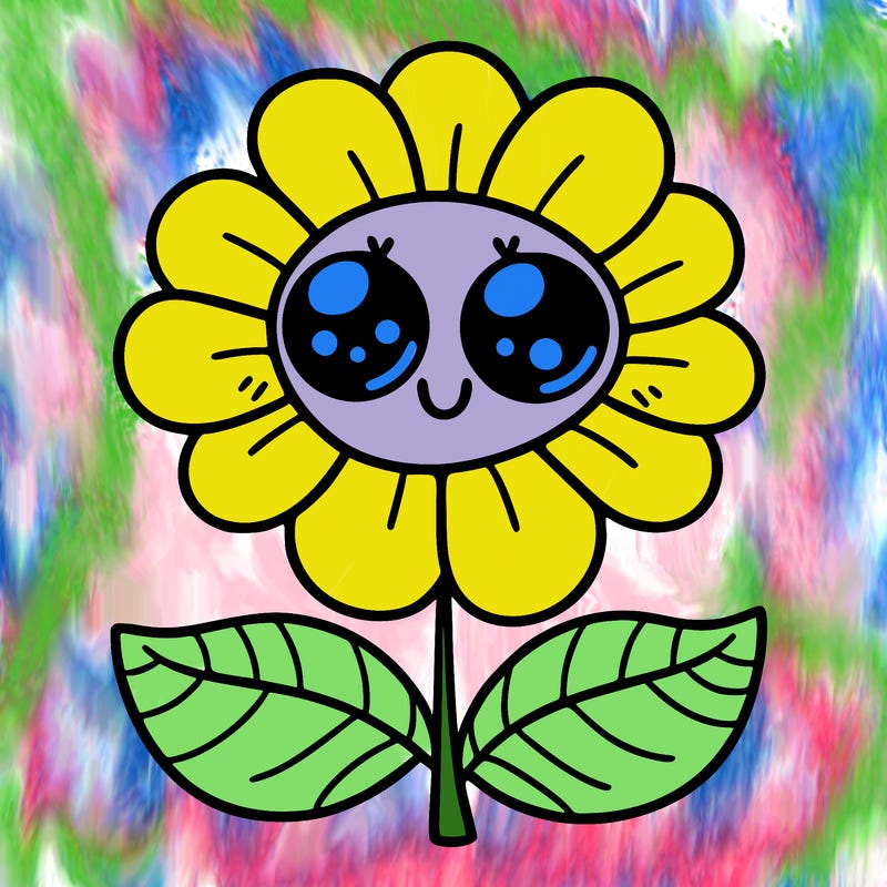 flower with eyes
