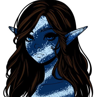 elf girl realistic dark fantasy