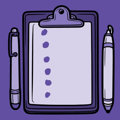 blank clip board with pen