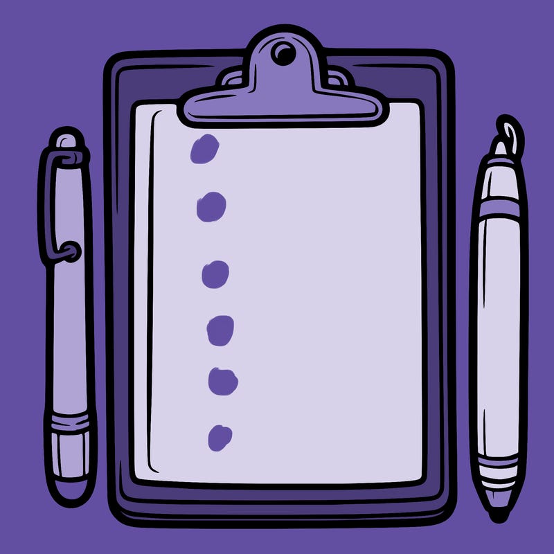 blank clip board with pen