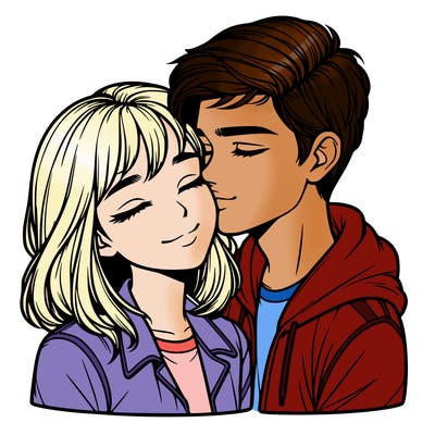 realistic girl and boy  love