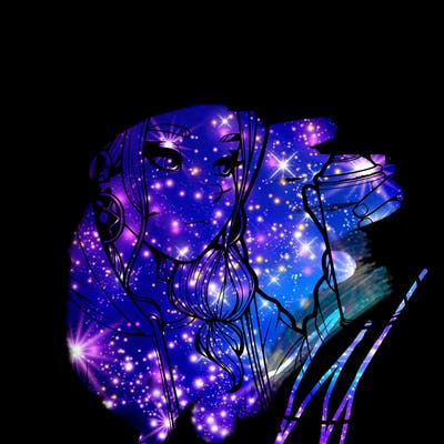 a realistic girl, spray painting