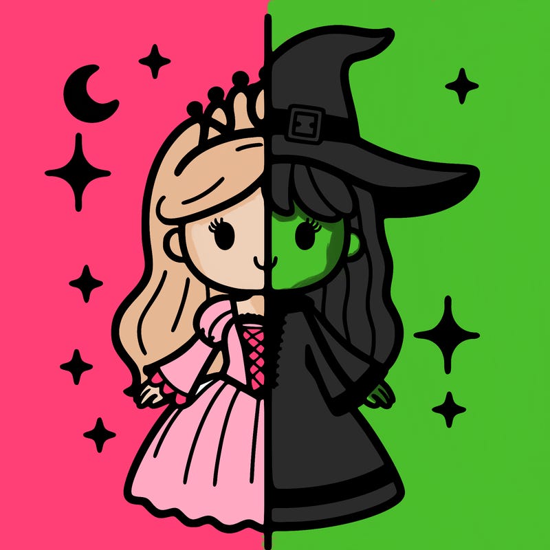 split princess and witch