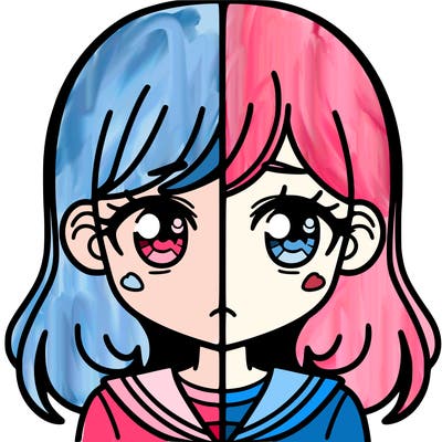 a split of a girl
