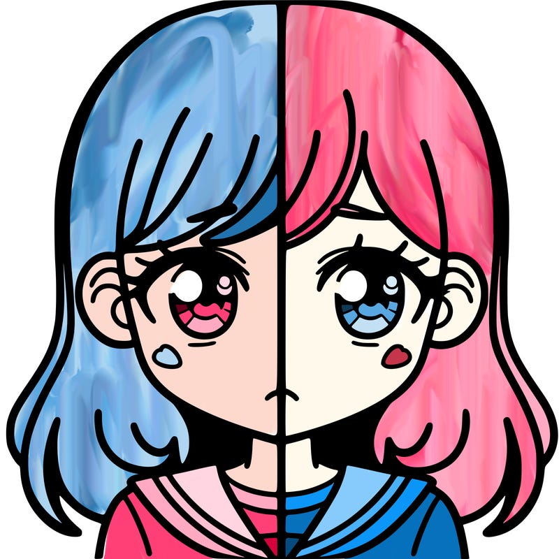 a split of a girl
