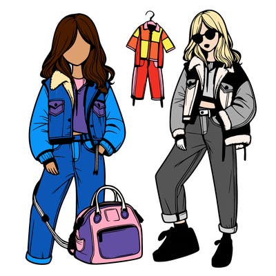 model, with cool clothes