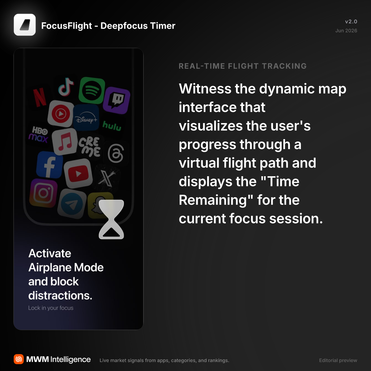 FocusFlight - Deepfocus Timer - Productivity App | MWM