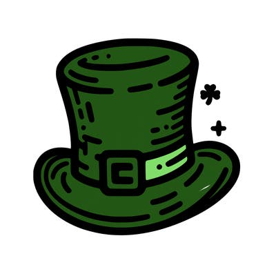 st patrick hat with thin lines