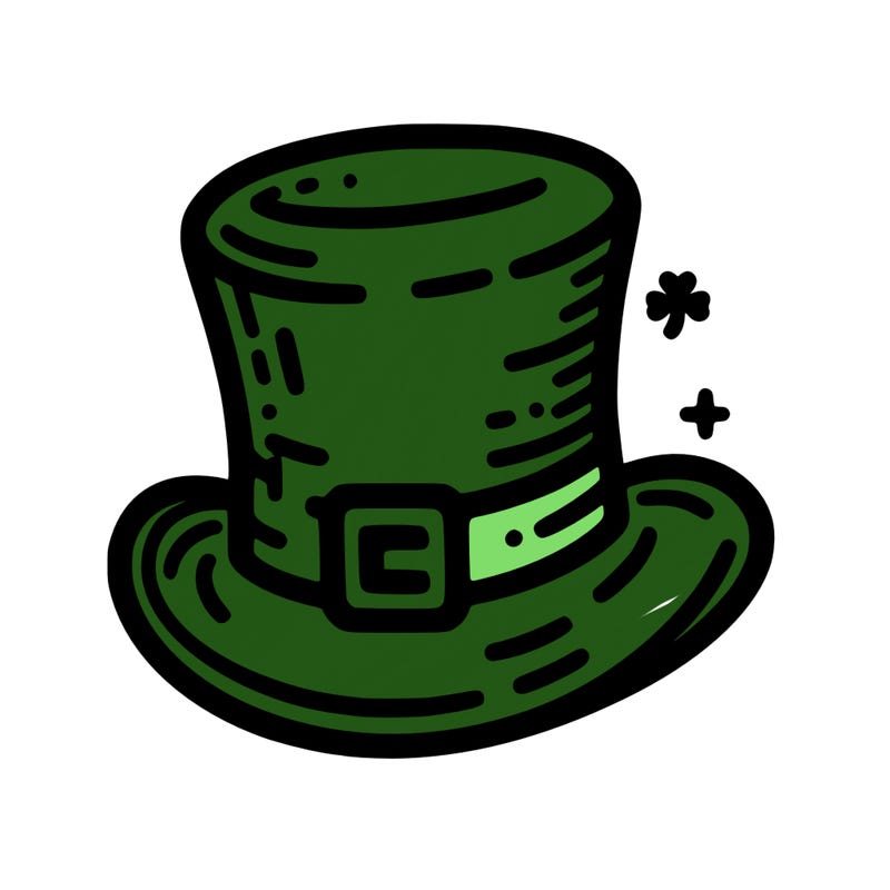 st patrick hat with thin lines