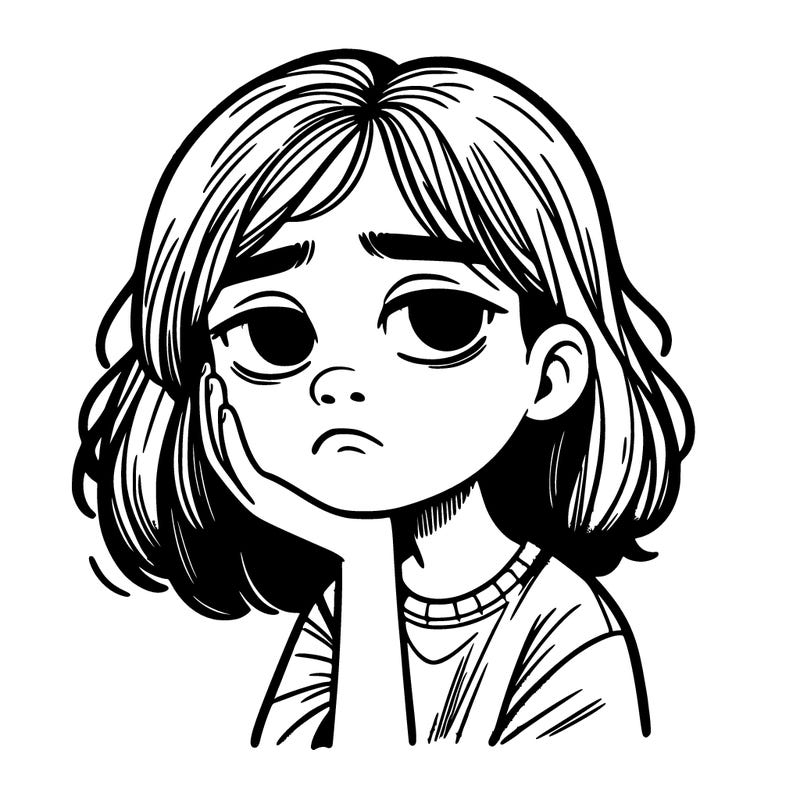 bored realistic girl