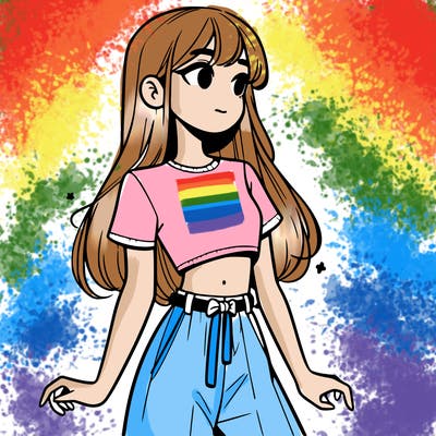 girl in a cute crop top