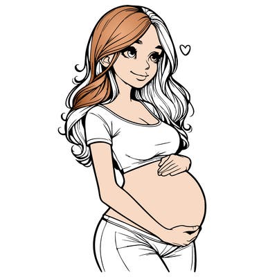 realistic pregnant girl