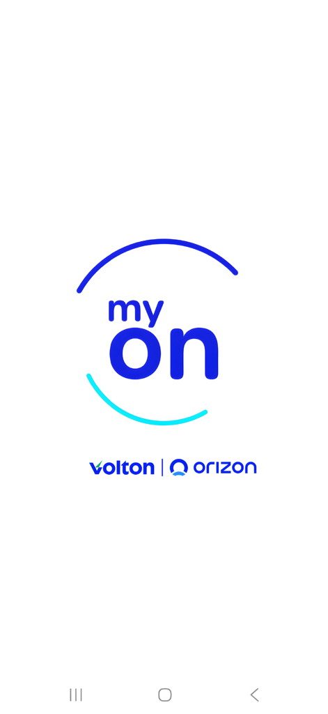 myON - myON app splash screen featuring Volton and Orizon logos