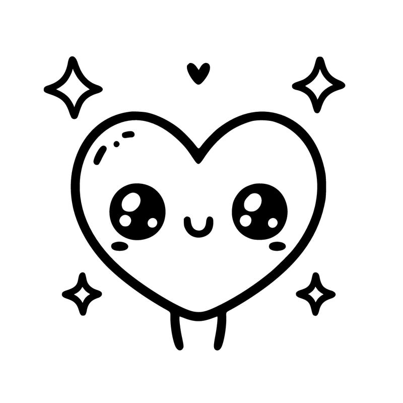 cute heart with love