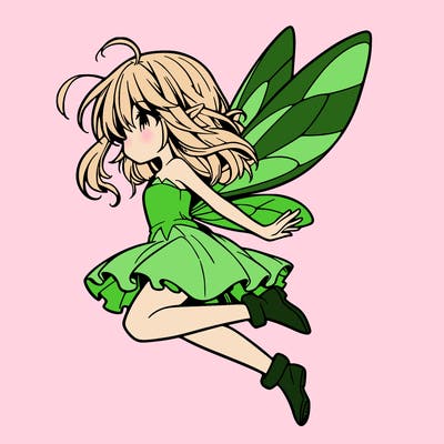 manga fairy flying