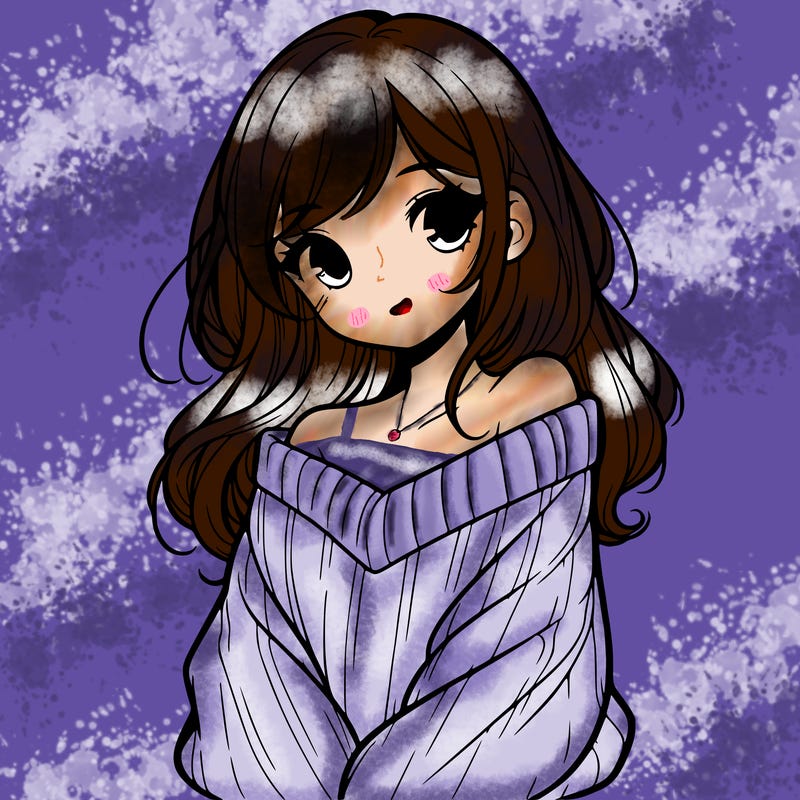 shy pretty girl wearing a sweater that is falling off one shoulder portrait