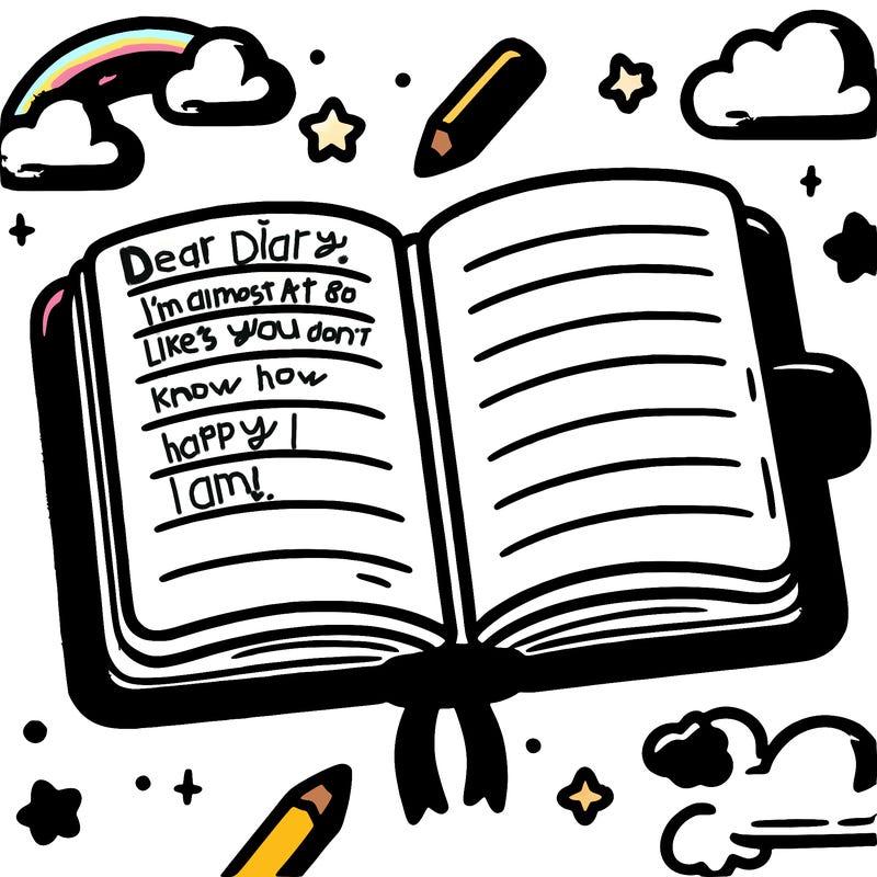 open diary with blank paper