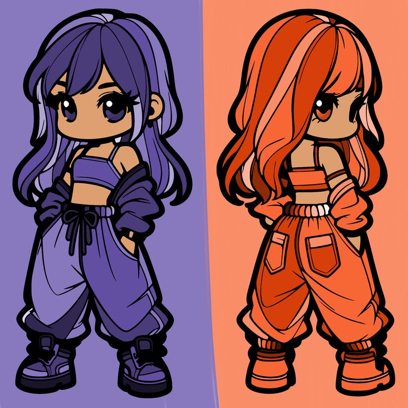 girl in crop top and baggy pants