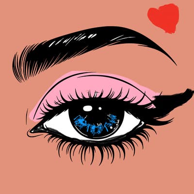 eye closed realistic